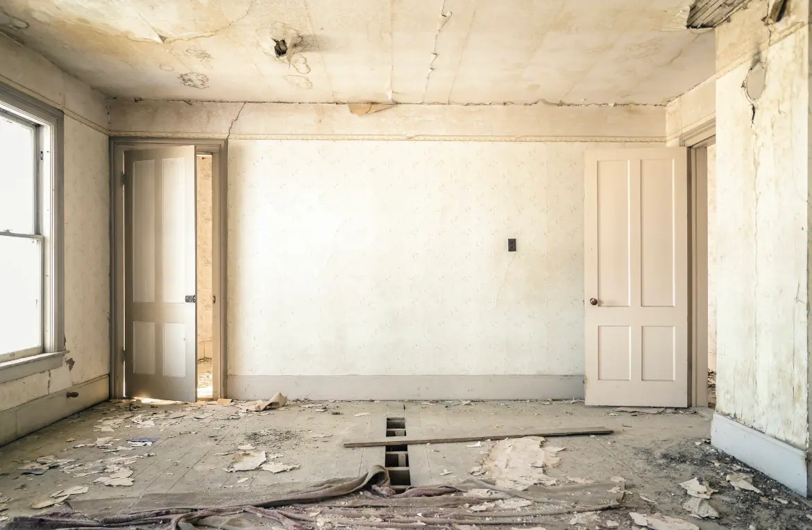 Waste disposal crew managing a cleanout project in Coffeyville