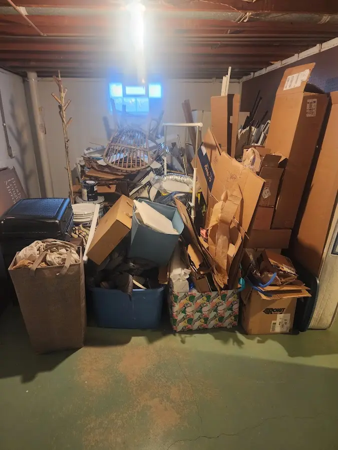 Roll-off dumpster container at job site for 20 Yard Dumpster Rental in Coffeyville